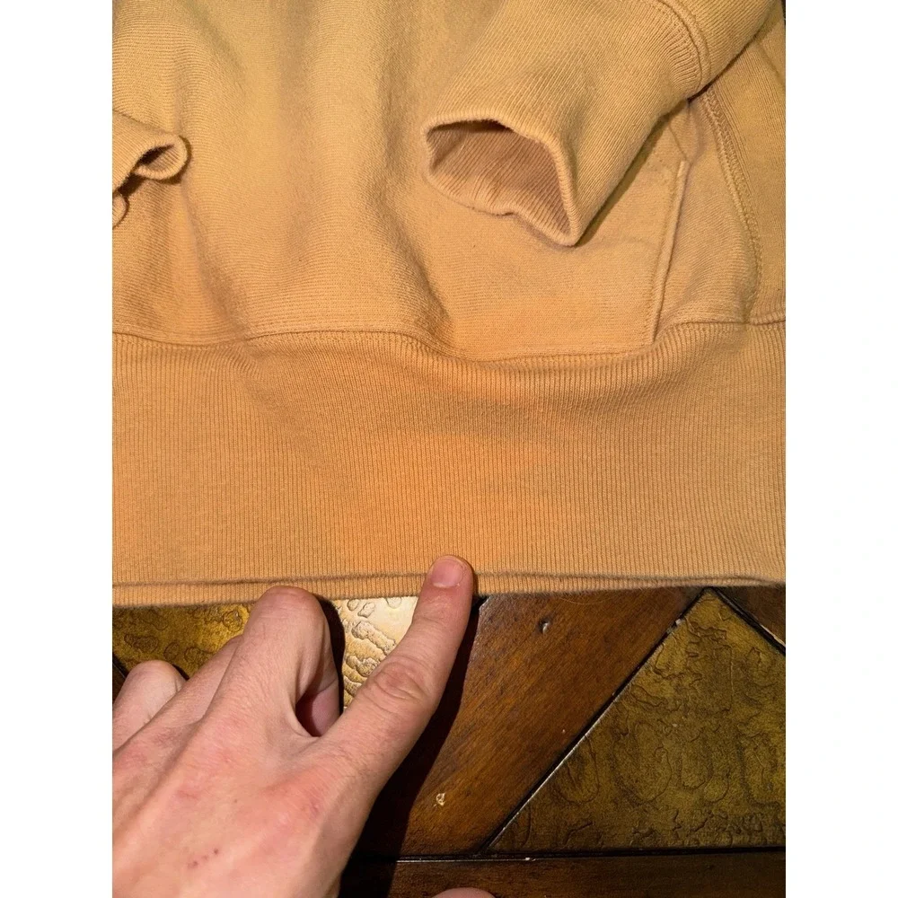 Champion‎ Reverse Weave Pullover Hoodie Sweatshirt Men's Small Tan